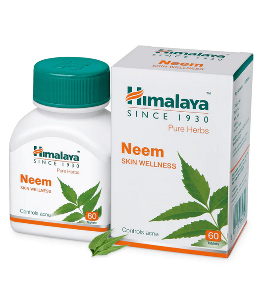 Organic Himalaya Neem 60 Tablets - Controls Acne