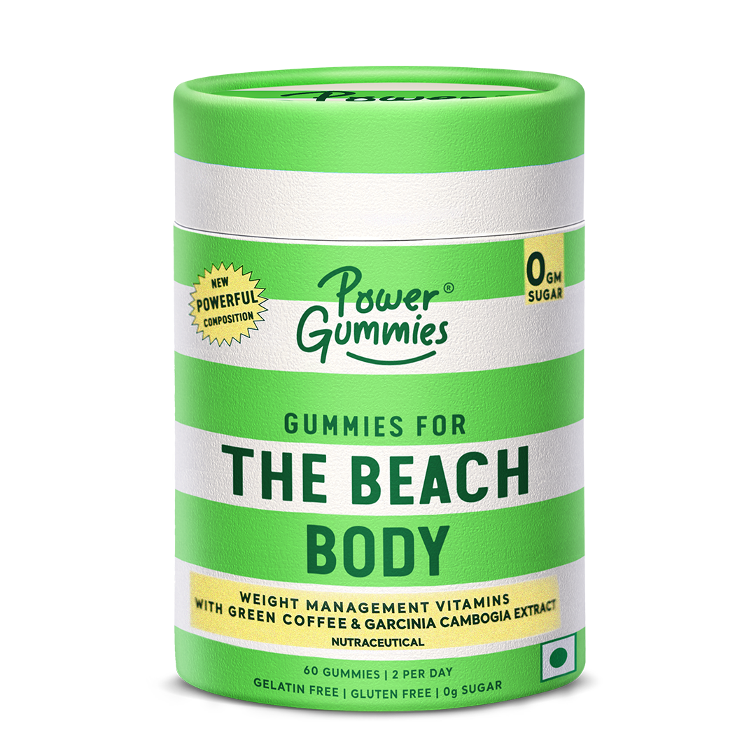 Power Gummies - Beach Body 60 Gummies | Weight Management Gummies | Green Coffee | Garcinia Cambogia | L-Carnitine | Beach Body Gummies for Women & Men | Super tasty | 100% Vegetarian | Gluten & Gelatin Free