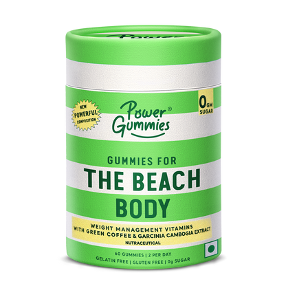 Power Gummies - Beach Body 60 Gummies | Weight Management Gummies | Green Coffee | Garcinia Cambogia | L-Carnitine | Beach Body Gummies for Women & Men | Super tasty | 100% Vegetarian | Gluten & Gelatin Free