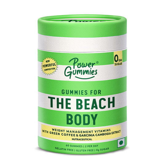 Power Gummies - Beach Body 60 Gummies | Weight Management Gummies | Green Coffee | Garcinia Cambogia | L-Carnitine | Beach Body Gummies for Women & Men | Super tasty | 100% Vegetarian | Gluten & Gelatin Free